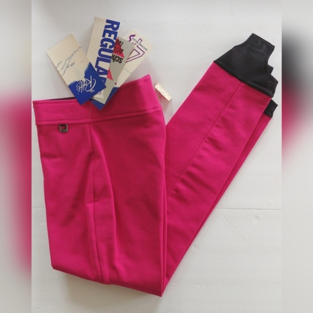 Roffe VTG 80s Stirrup Ski Pants Barbie Pink Sz 6 Stretch